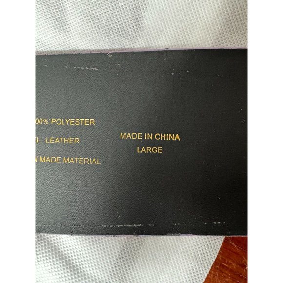 Hot on Hollywood Leather Laced Belt with Elastic Inserts  L Purple - Picture 14 of 16